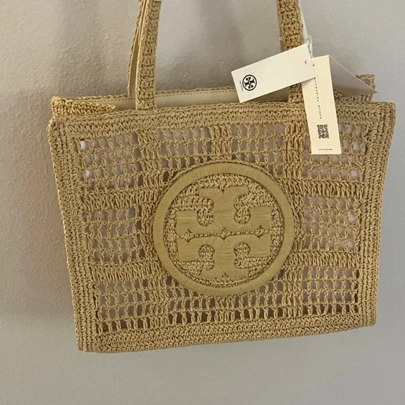 Tory Burch Ella Hand-Crocheted Tote โ Natural โ NWT - Picture 1 of 10